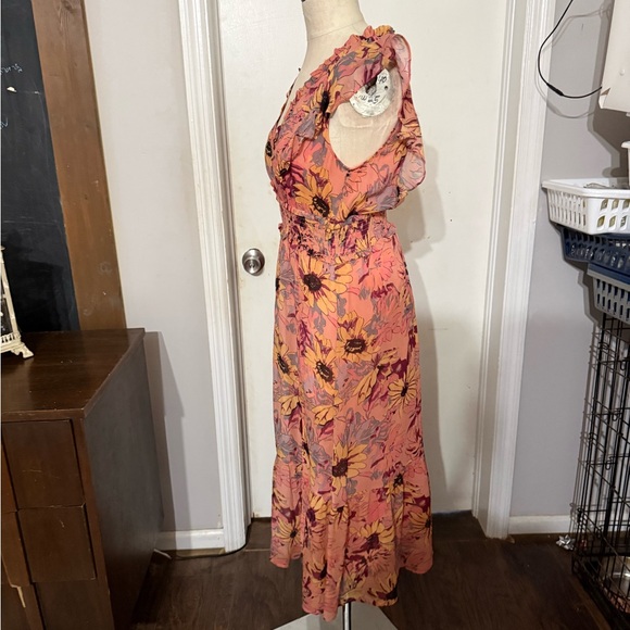 PAIGE Pink and Gray Floral Jumpsuit - Picture 4 of 5